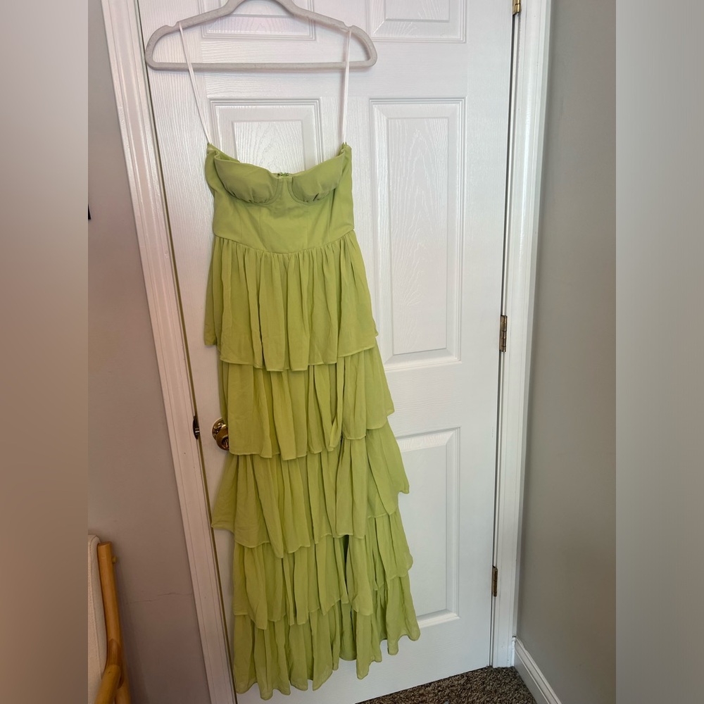 Lovers and Friends Hattie Gown in Green - Picture 4 of 7
